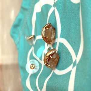 Rose gold dusted studs Marie style